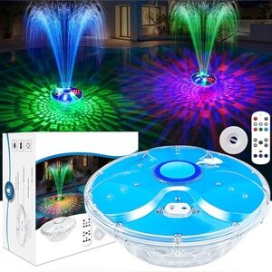 Floating Pool Fountain w/ Dynamic Lighting Modes & Remote Control